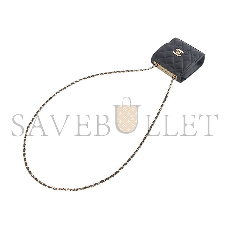 CHANEL TREND MINI CROSSBODY BAG IN LAMB WITH GOLD CC CHAIN A81633 (11*11*5.5cm)